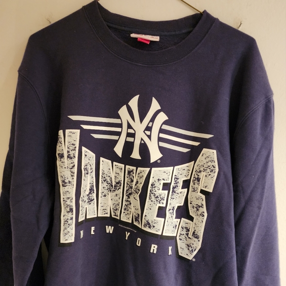 Mitchell & Ness Yankees crew sweater L NWOT Navy blue - Picture 4 of 7